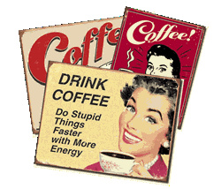 Coffee Tin Signs 3 sign set